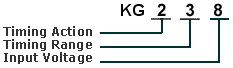 Relay Timer Order Code Diagram