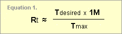 equation to calculate resistance of timing resistor